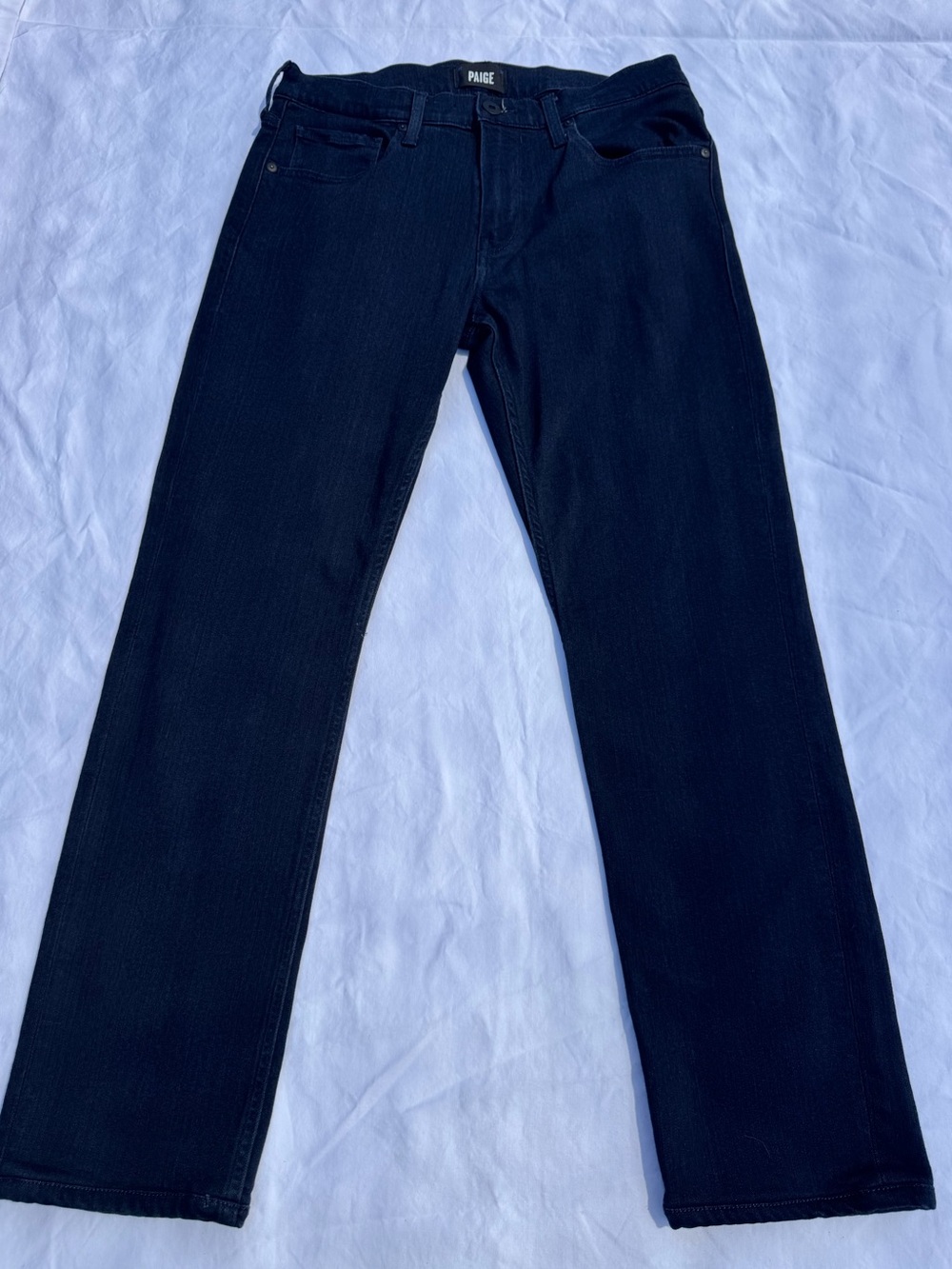 PAIGE Men's Straight Leg Jeans Waist 31 Dark Wash Blue Denim